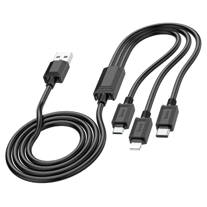 Hoco X74 3-in-1 charging cable(iP+Micro+Type-C) - Saif Al Najmi Kw